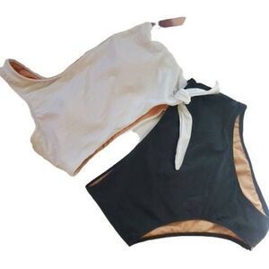NWT Two tone one shoulder swimsuit XL